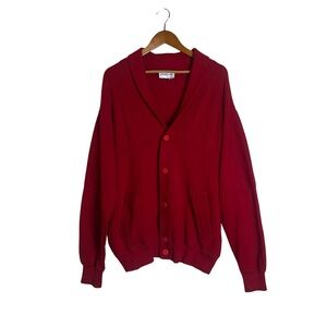 Sovrano red vintage wool blend cardigan